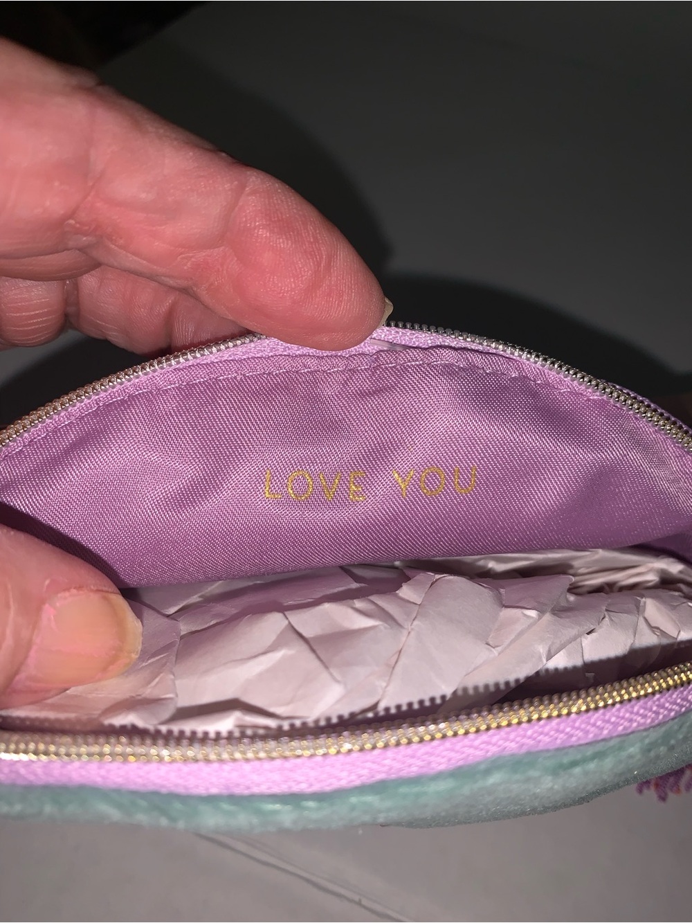 Spritz Teal Velvet Beaded Butterfly Pouch - Picture 3 of 3